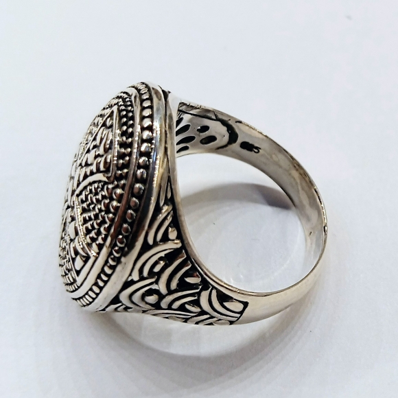 Sterling Silver Medieval Cross Design Unisex Ring Size 8 - Picture 2 of 5